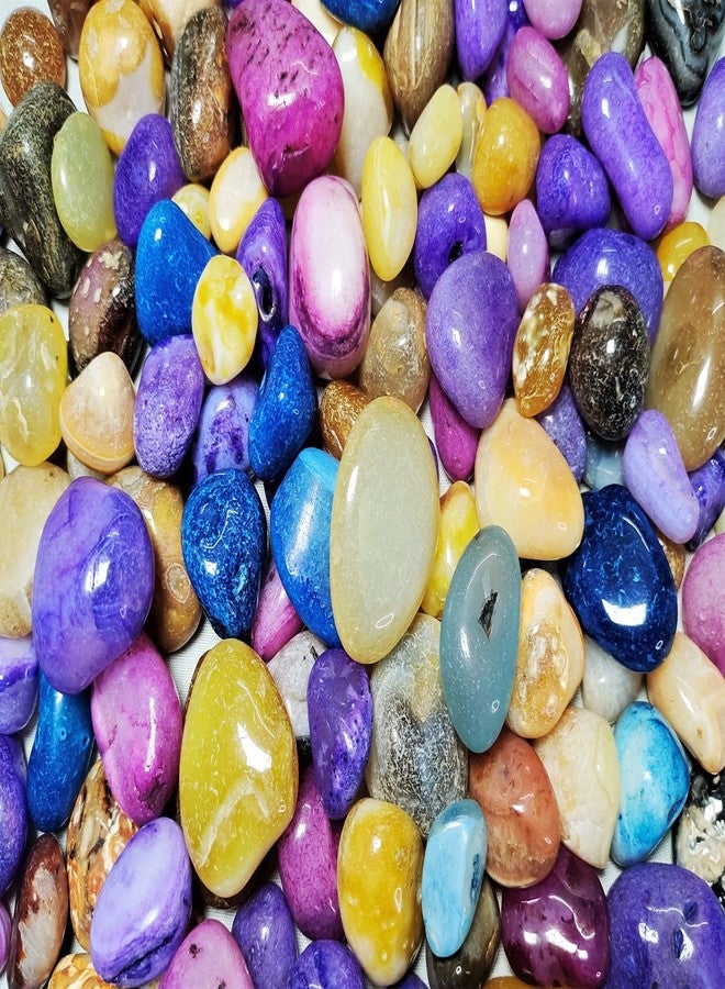 DS1 Onyx Pebbles Stones for Vases, Fountain, Table, Aquarium (Multicolor, 900 Gm) - Image 1
